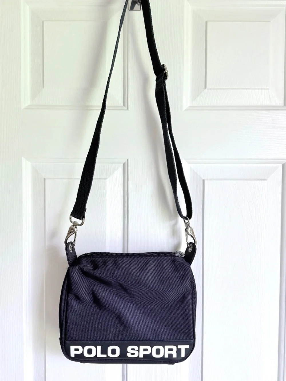 Vintage Polo Sport Ralph Lauren Dark Navy Nylon Crossbody Bag